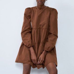ZARA VOLUMINOUS TAFFETA DRESS